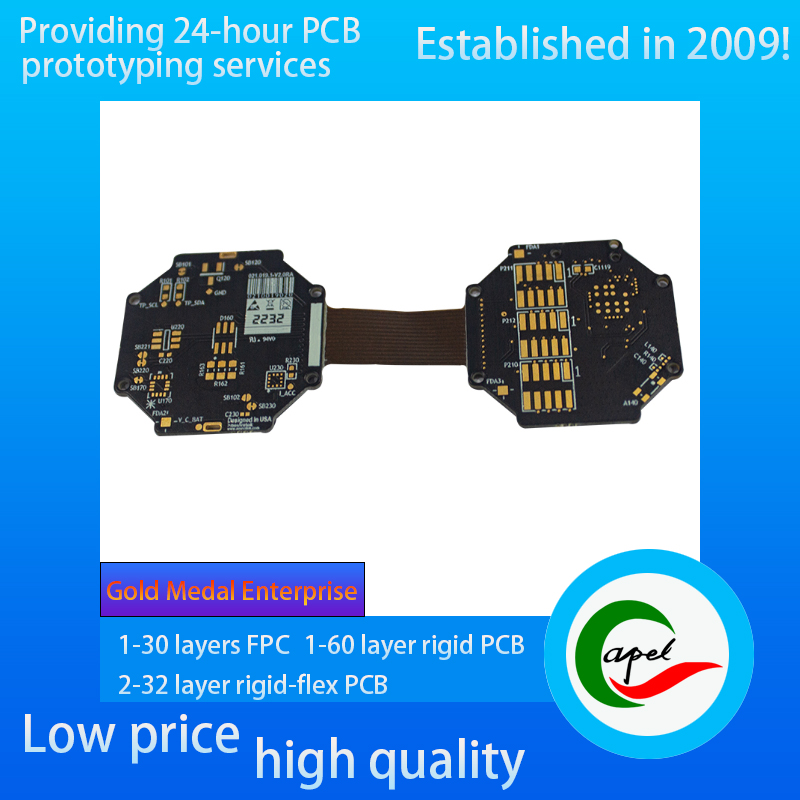 10 layer Rigid Flex PCB Stackup NiPdAu PCB Prototype Copper thickness 18um 35um