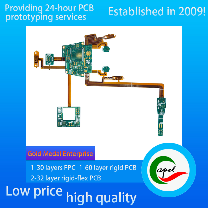 4 layer Rigid-Flex Circuit Boards Rapid PCB Prototype Fab for Ventilator Medical Devices