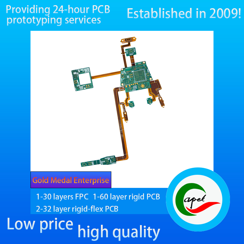 4 layer Rigid-Flex Circuit Boards Rapid PCB Prototype Fab for Ventilator Medical Devices