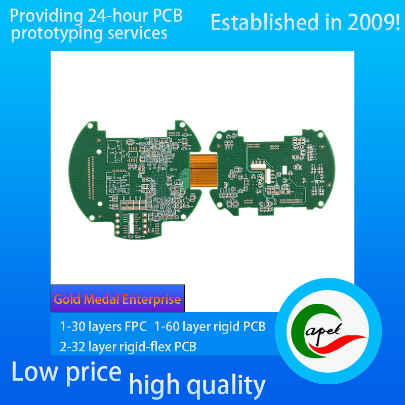8 Layers Rigid-Flex PCBs Manufacturing With Through-Hole for Commercial Plant