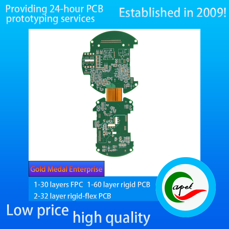 8 Layers Rigid-Flex PCBs Manufacturing With Through-Hole for Commercial Plant