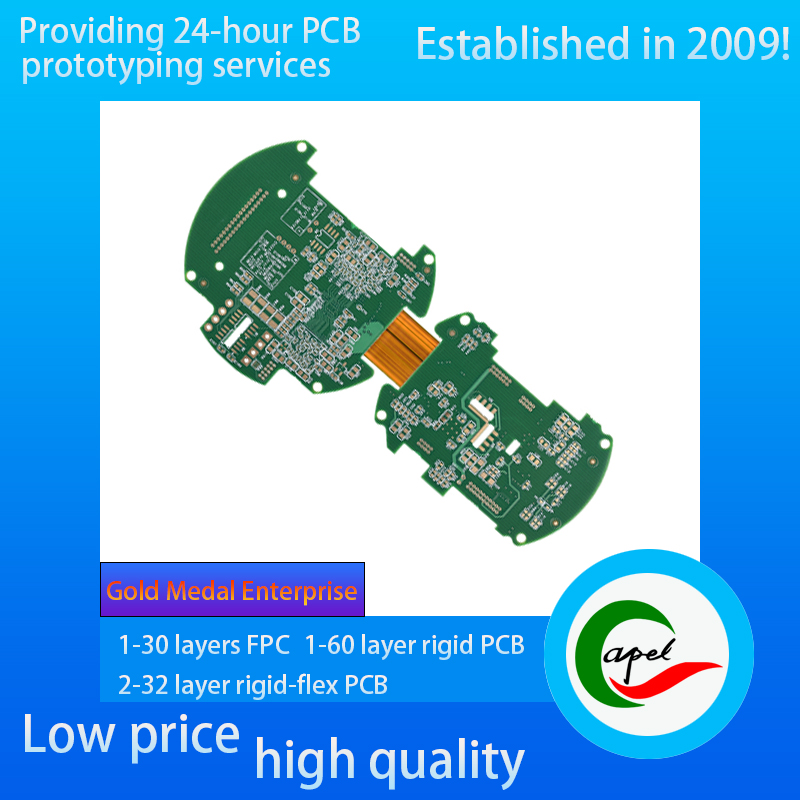 8 Layers Rigid-Flex PCBs Manufacturing With Through-Hole for Commercial Plant