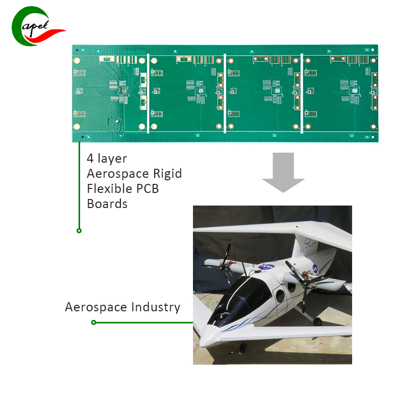 4 layer Rigid-Flex PCB Boards Price Turnkey Manufacturing And Assembly Fab for Aerospace