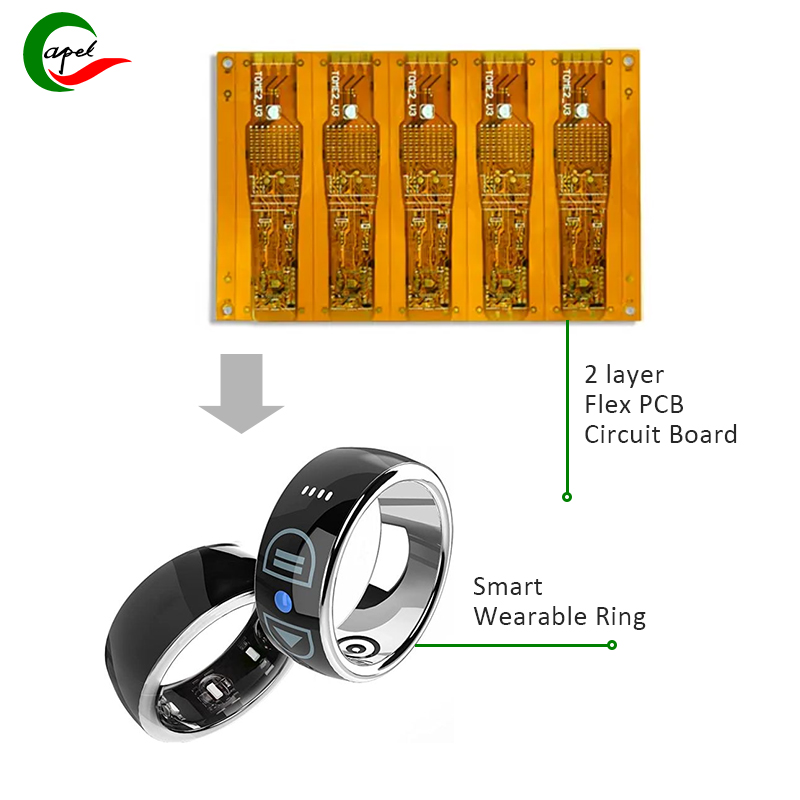 Smart wearable flex pcb circuit board | Smart Ring Rigid Flex PCB