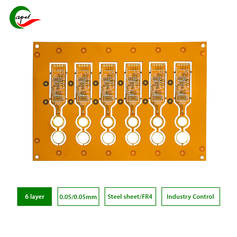 6 layer Hdi Flex Pcb Steel sheet FR4 Multilayer Pcb Manufacturing Quick Turn Prototype