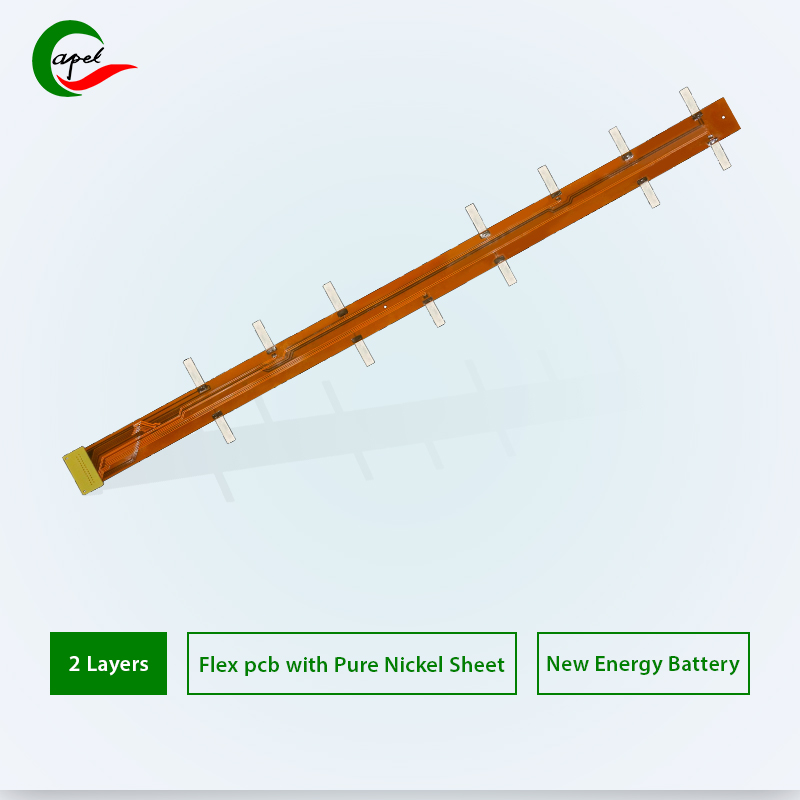 2 Layers Double-sided Flexible PCB with Pure Nickel Sheet