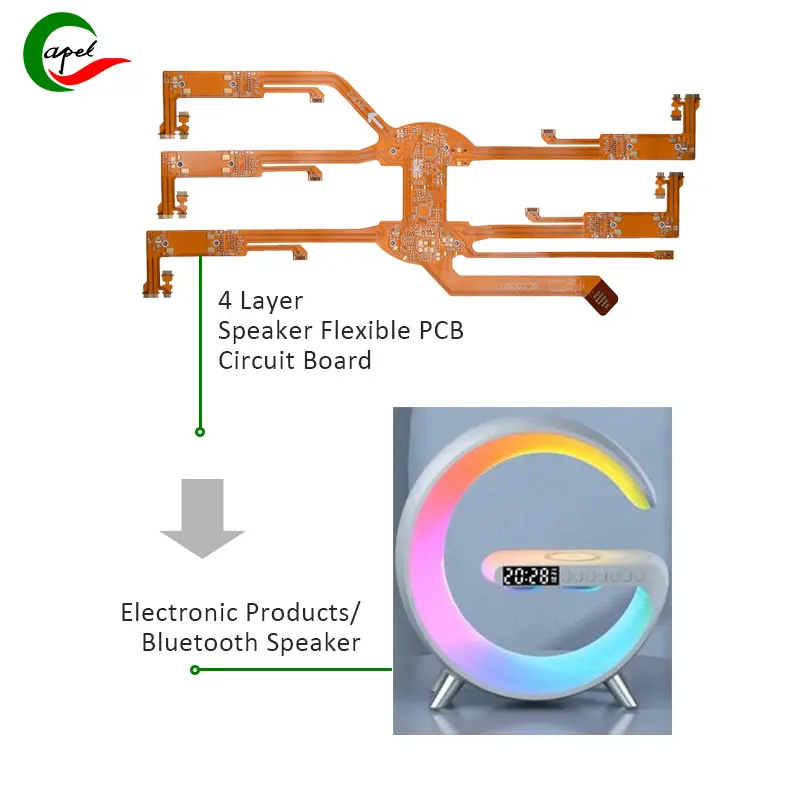 4 Layer Flexible PCBs PI Multilayer FPCs for Speakers