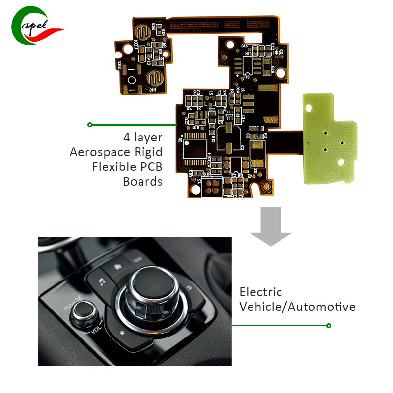 Placă de circuit imprimată flexibilă pentru vehicul EV cu 2 straturi