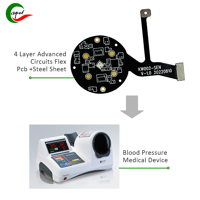 4-lagige FPC-Leiterplatte für medizinische Blutdruckgeräte