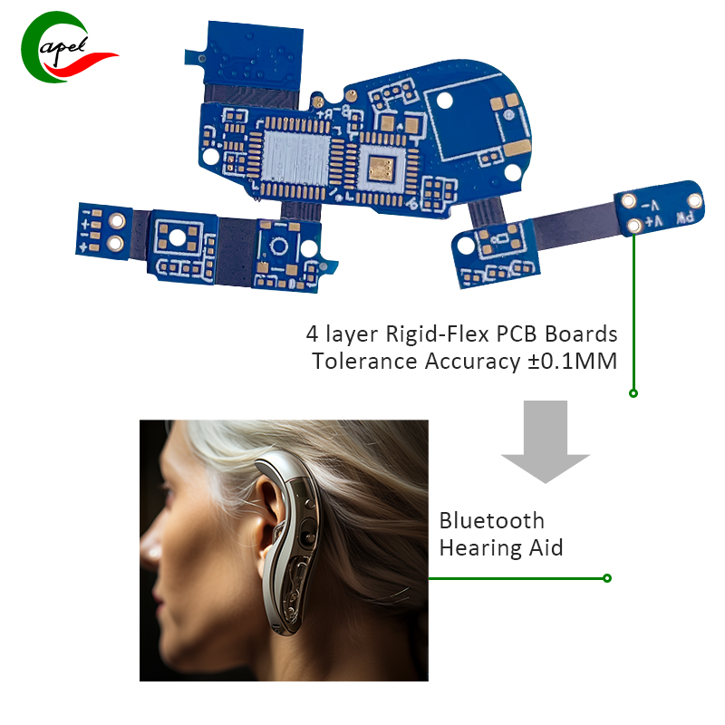4 ფენის fpc პროტოტიპი Bluetooth სმენის აპარატისთვის