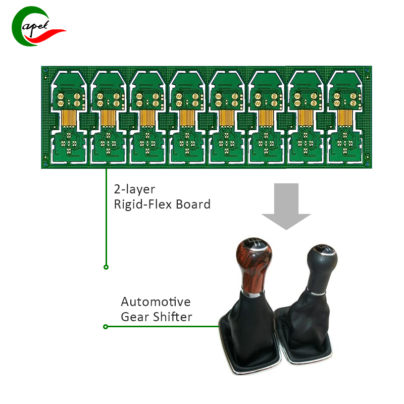 Nyaya Yekushandisa ye2-layer Rigid-Flex Board mune Automotive Gear Shifter