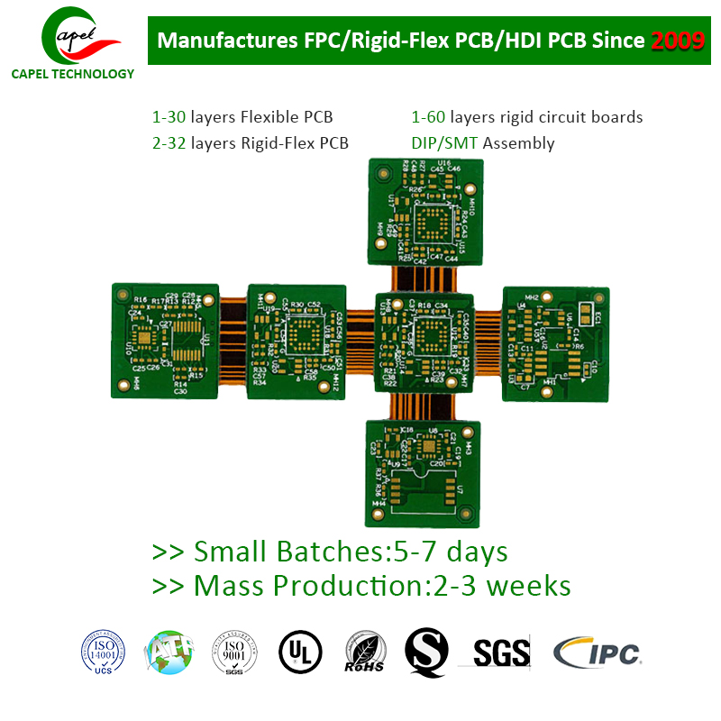 Di standarda pîşesaziyê de panelên pcb-ê yên hişk ên hişk ên bi tîrêjiya bilind